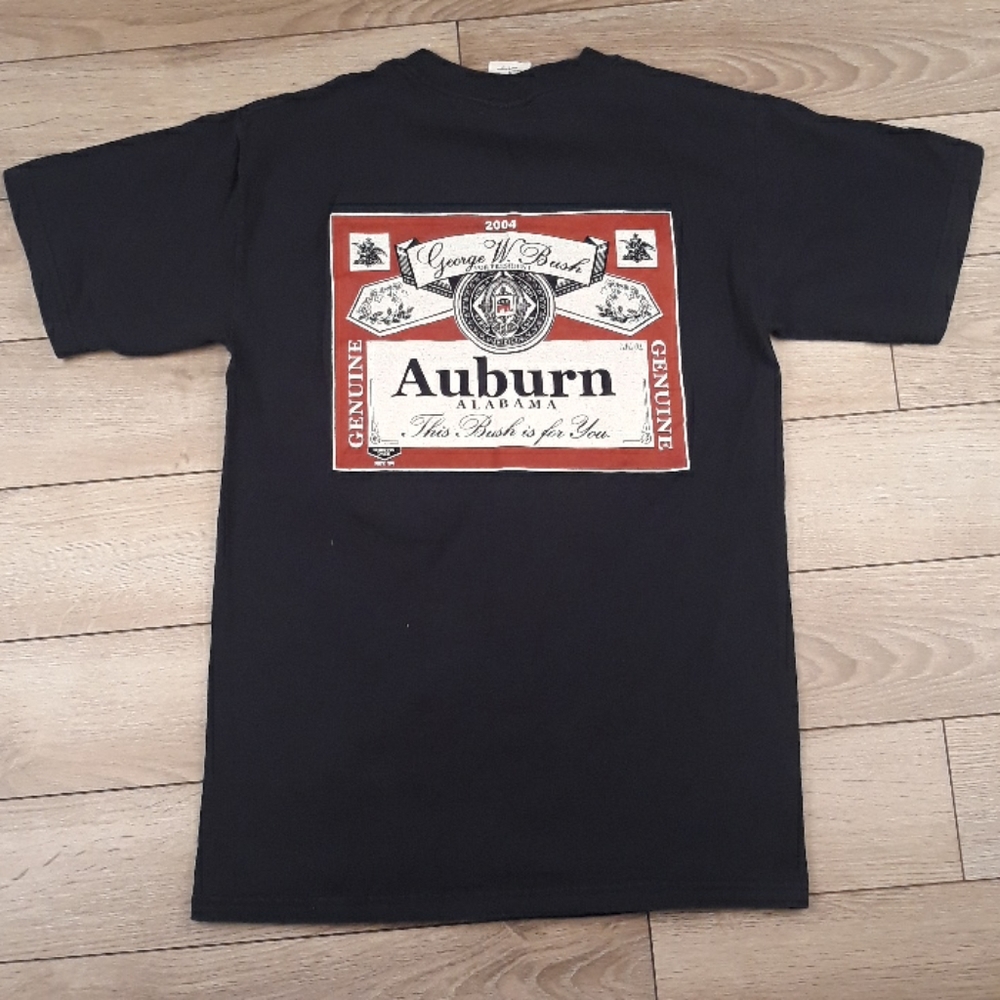 AUBURN University‎ President George W Bush Navy Small Mens T Shirt 2004 Y2K